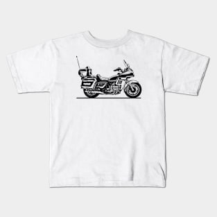 Goldwing 1100 Motorcycle Sketch Art Kids T-Shirt